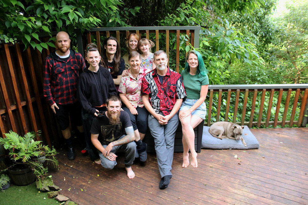 tca17 All of us together at Joe and Jenny's place in Wadestown, Wellington, Christmas 2023.